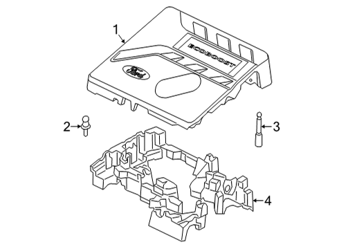 2024 Ford Bronco Sport Engine Appearance Cover Diagram