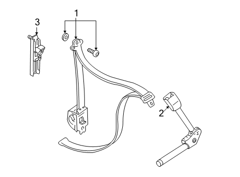 2001 Ford Focus Rear Seat Belts Diagram