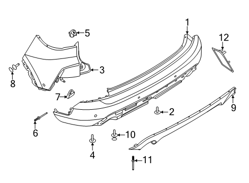 2020 Ford Escape Bumper & Components - Rear Diagram