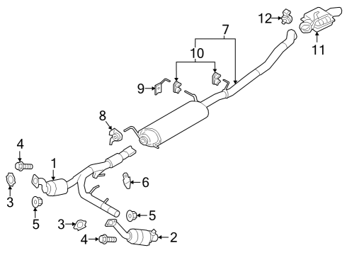 2025 Ford Expedition Exhaust Components Diagram