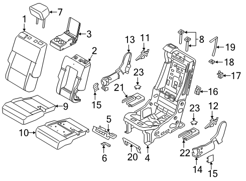 2025 Ford Explorer Second Row Seats Diagram