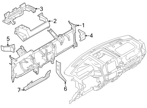 2022 Lincoln Navigator Instrument Panel Components Diagram 2 - Thumbnail