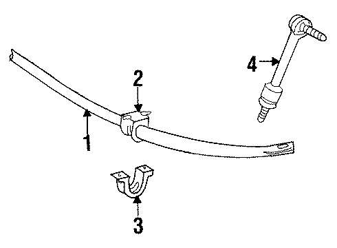 2000 Mercury Grand Marquis Stabilizer Bar & Components Diagram