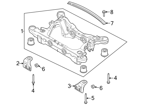 2024 Ford Mustang Mach-E Suspension Mounting - Rear Diagram