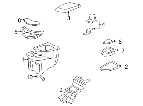 2001 Ford F-150 Storage Compart Mat, Rear Lower Diagram for F85Z-7813586-BB
