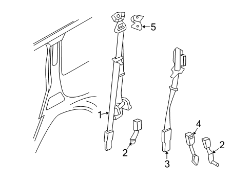 2015 Ford Expedition Second Row Seat Belts Diagram
