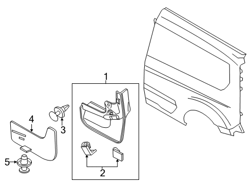2018 Ford Transit Connect Exterior Trim - Side Panel Diagram 4 - Thumbnail