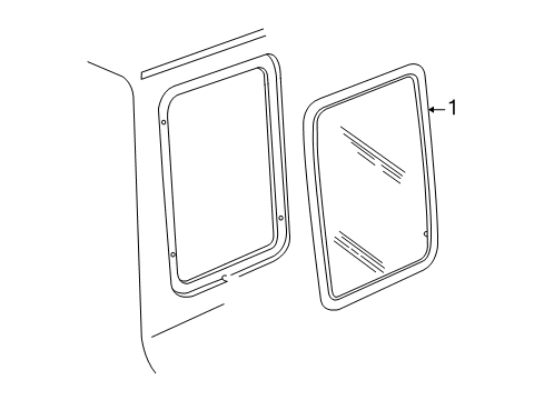 2004 Ford Ranger Glass - Door Diagram
