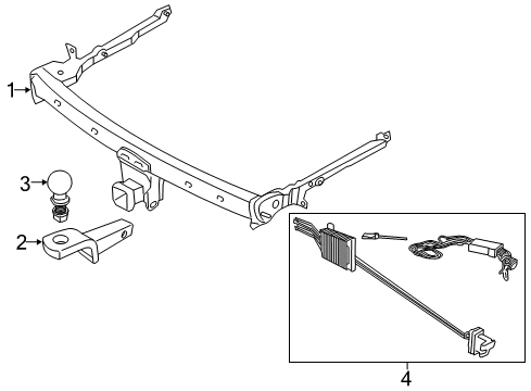 2016 Lincoln MKC Trailer Hitch Components Diagram