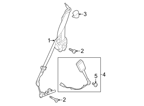 2025 Ford Mustang Seat Belt Diagram