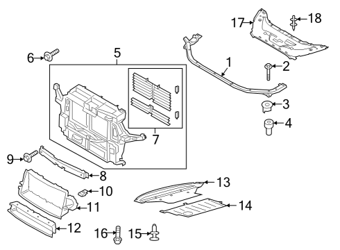 2022 Lincoln Aviator Front End Assembly Diagram for L1MZ-16138-M
