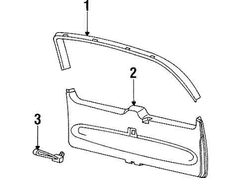 1998 Lincoln Navigator Interior Trim - Lift Gate Diagram