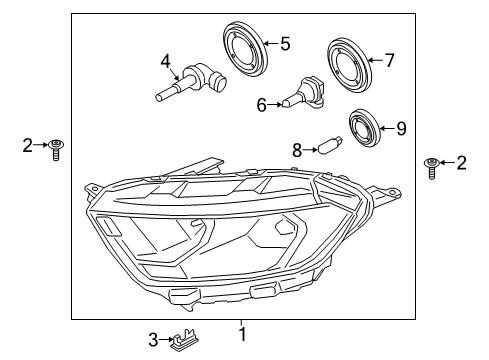 2018 Ford EcoSport Bulbs Diagram