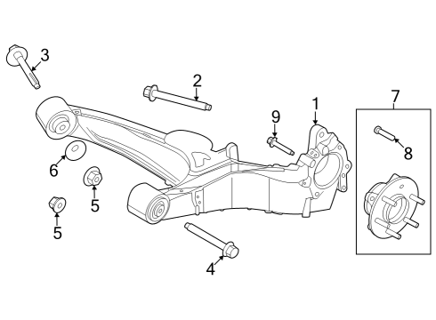 2024 Ford F-150 Lightning Lower Control Arm - Rear Diagram