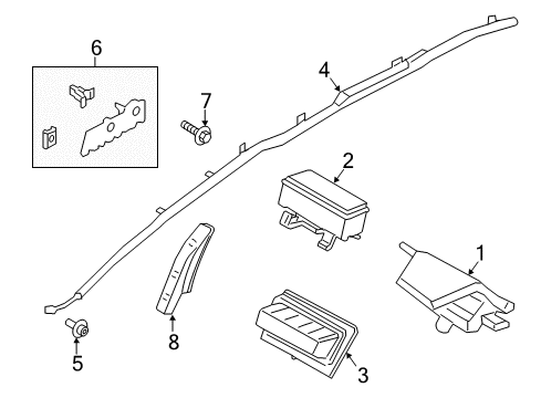 2016 Lincoln MKC Air Bag Components Diagram