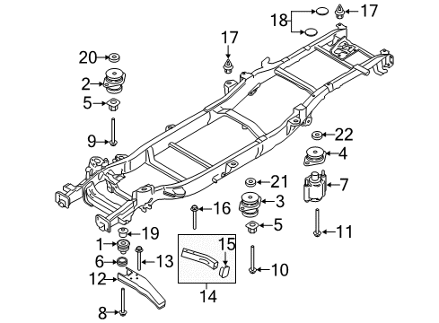 2016 Ford F-150 Top Nut, Rear Upper Diagram for -W713760-S440