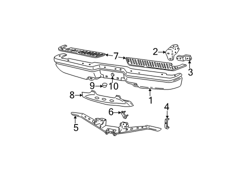 1999 Ford F-150 Bumper & Components - Rear Diagram