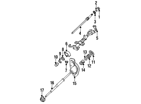 1993 Mercury Cougar Shaft & Internal Components Diagram