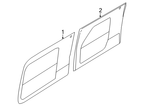 2025 Ford Transit-150 Glass - Side Door Diagram