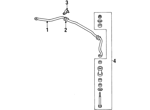 1999 Ford Escort Stabilizer Bar & Components Diagram