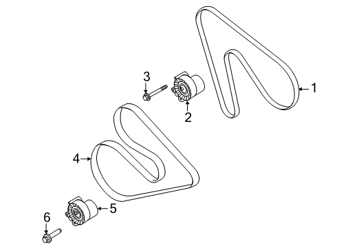 2021 Ford Transit-350 HD Belts & Pulleys Diagram