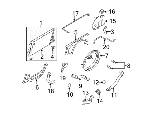2009 Ford F-250 Super Duty Radiator & Components Diagram 3 - Thumbnail