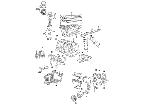 1999 Mercury Cougar Head Gasket Diagram for F8CZ-6051-AA