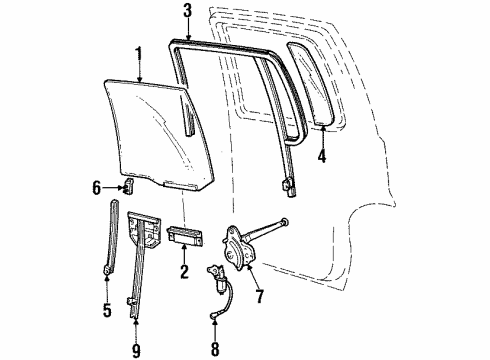 2001 Mercury Mountaineer Rear Door Diagram