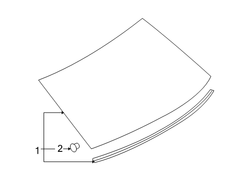 2007 Mercury Milan Glass & Hardware - Back Glass Diagram