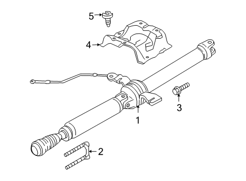 2011 Mercury Mariner Drive Shaft - Rear Diagram