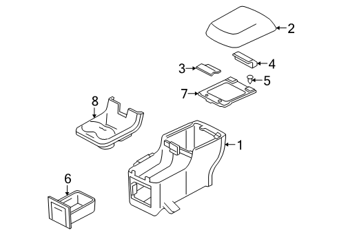 2005 Ford Freestyle Hinge, Rear Diagram for 5F9Z-7406050-AAA