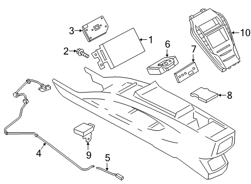2017 Lincoln MKZ Navigation System Components Diagram