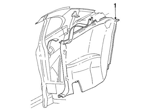 1998 Ford Mustang Interior Trim - Quarter Panels Diagram