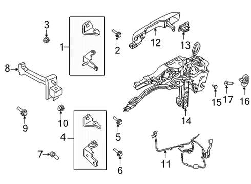 2024 Ford Bronco Sport Rear Door Diagram