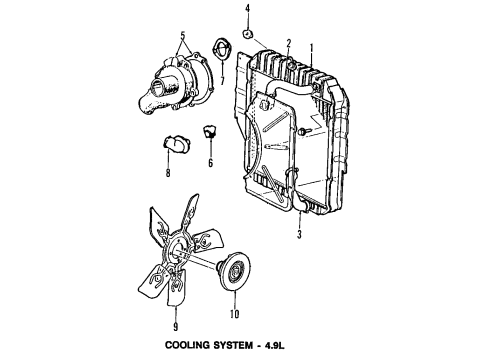 1995 Ford E-150 Econoline Cooling Fan Diagram