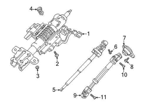 2021 Ford F-150 Steering Column Assembly Diagram 4 - Thumbnail