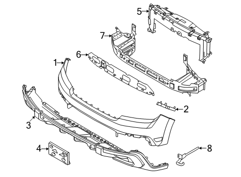 2025 Ford Maverick Bumper & Components - Front Diagram