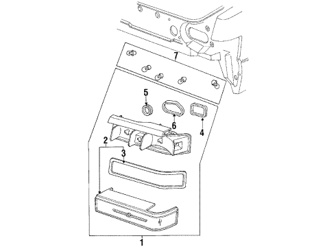 1985 Ford Thunderbird Tail Lamps Diagram