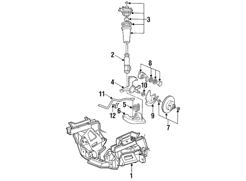 1988 Mercury Cougar Front Brakes Diagram