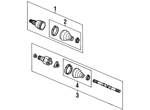 2002 Lincoln Continental Drive Axles - Front Diagram