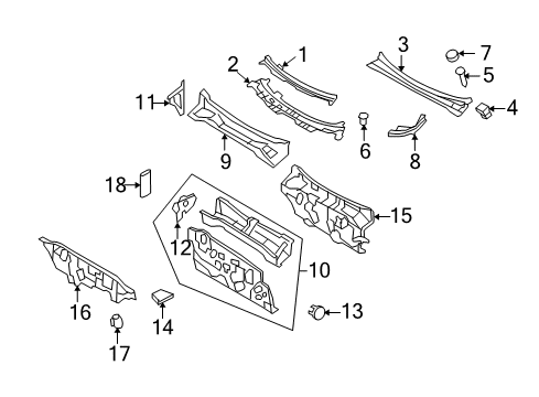 2011 Mercury Mariner Cowl Diagram