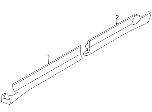 2013 Lincoln MKS Exterior Trim - Pillars Diagram