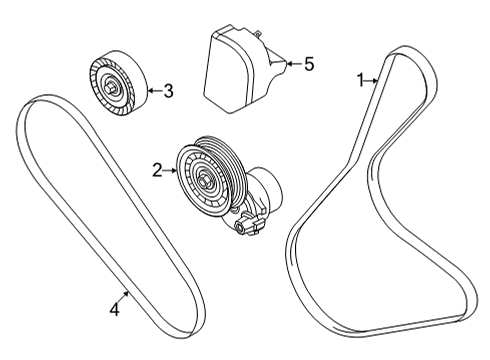 2024 Ford Maverick Belts & Pulleys Diagram