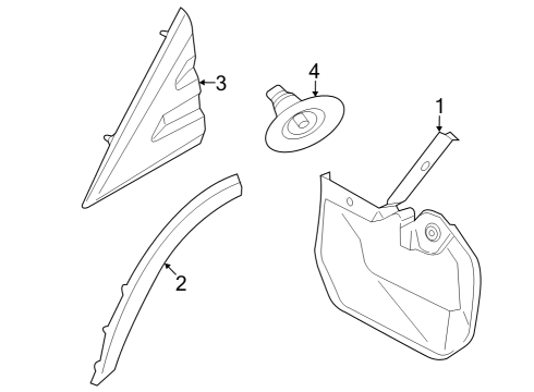 2024 Ford E-Transit Exterior Trim - Fender Diagram