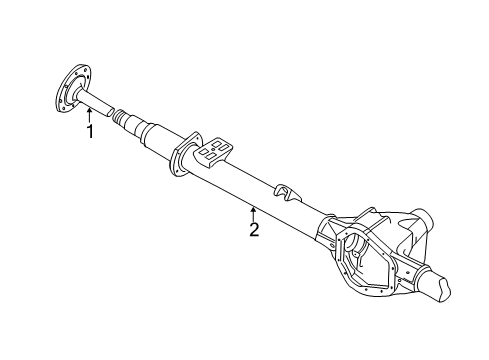 2002 Ford E-350 Econoline Club Wagon Axle Housing - Rear Diagram