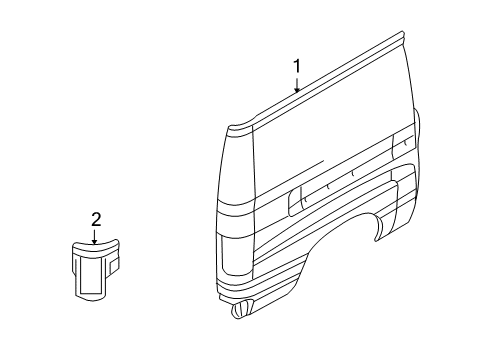 2009 Ford E-250 Side Panel & Components Diagram