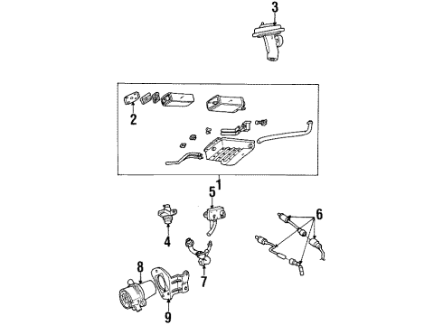 1996 Lincoln Continental Oxygen Sensor Diagram for F4ZZ-9F472-B