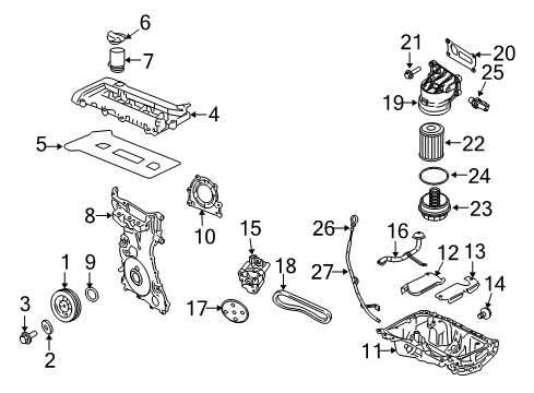 2008 Ford Escape Engine Parts Diagram