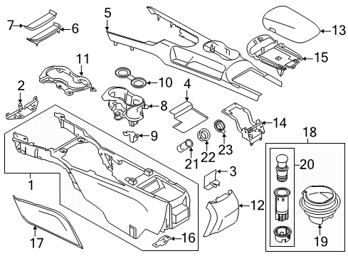 2016 Ford Mustang Console Diagram