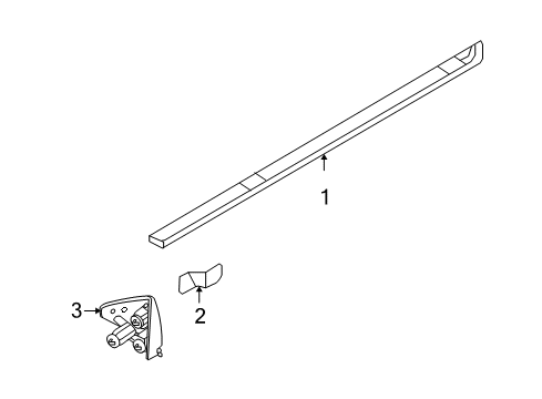 2007 Ford Edge Exterior Trim - Pillars Diagram